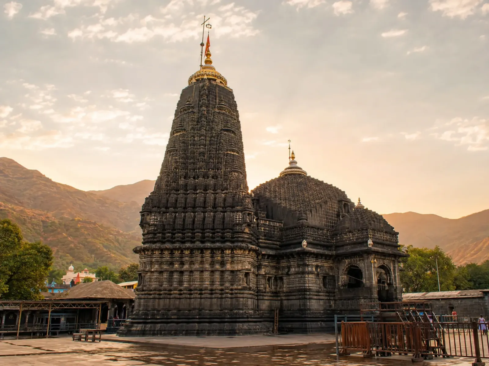 Trimbakeshwar Jyotirlinga temple below the Brahmagiri hills near Nashik